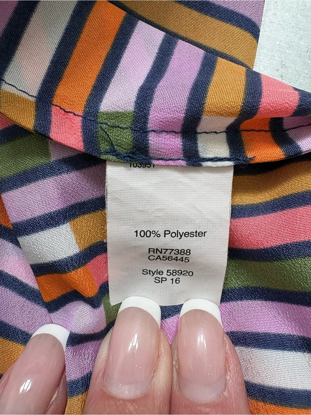 J. Crew Striped Spaghetti-Strap Camisole in Pink, Green & Orange